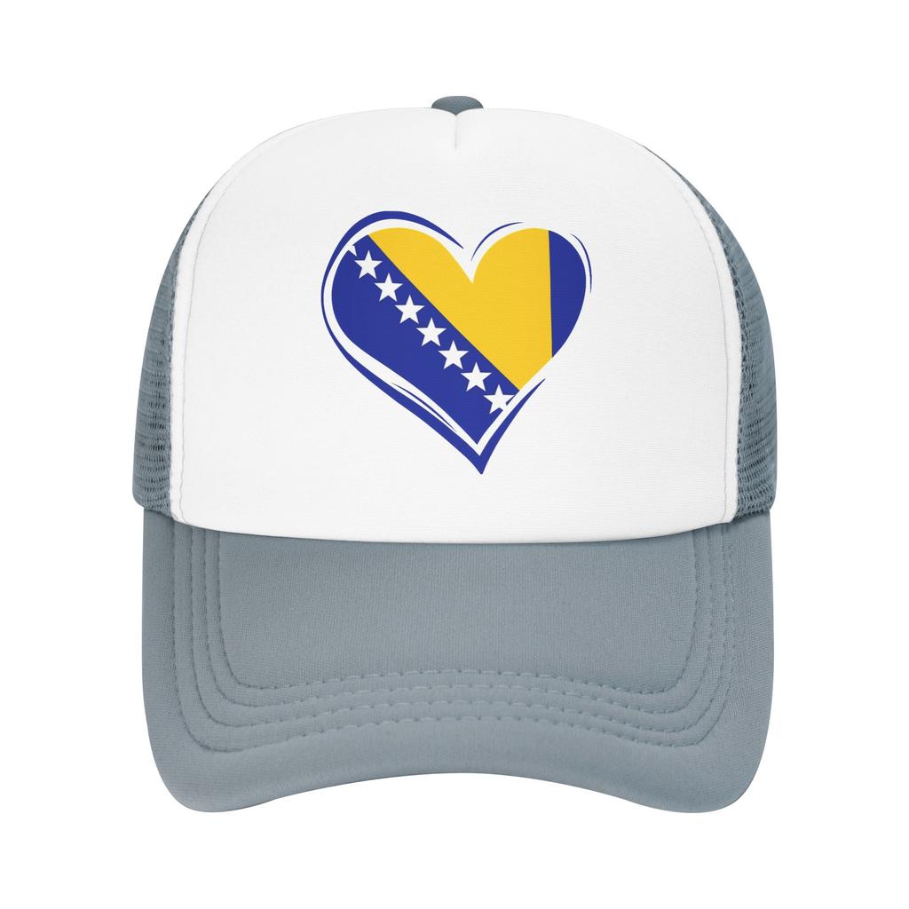 Bosnia and Herzegovina Flag Mesh Baseball Caps Adult Outdoor Trucker Worker Cap  Hat Breathable Summer Trucker Cap