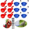 Kit 12 AIMOONSA Automatic Chicken Waterers – 12 Caps + 2 Drill Bits, Removable Cups