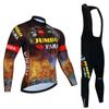 Unisex Long Sleeve Fleece-Lined Cycling Jersey Mountain Road Bikes Wear