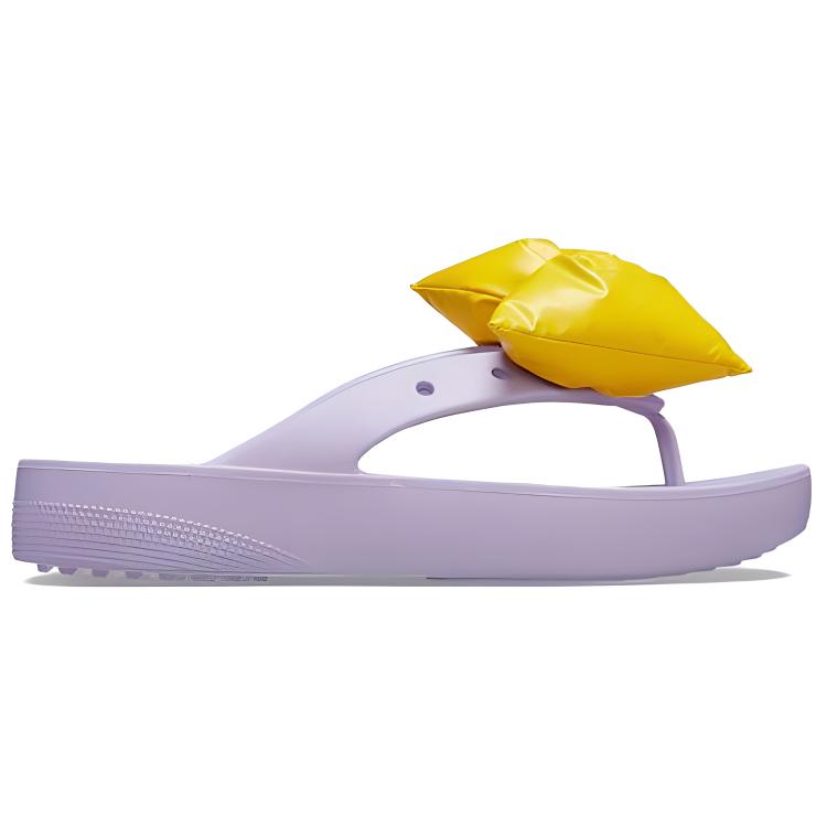 Crocs Classic Cloud Bow Flip Flops Women Footwear Purple 210182-530