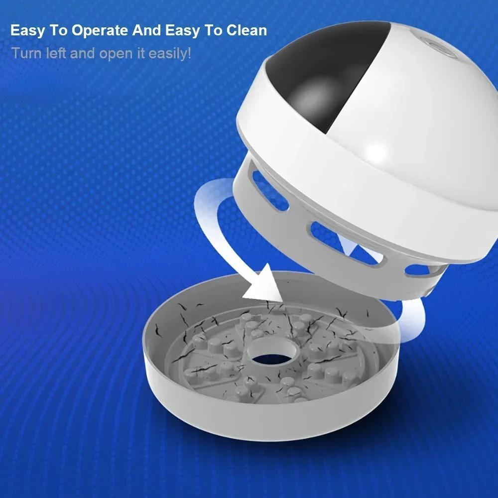 Mini Table Vacuum Cleaner Portable Desk Dust Vacuum with Detachable Nozzle USB Charging Smart Robot Vacuum Cleaner Indoors