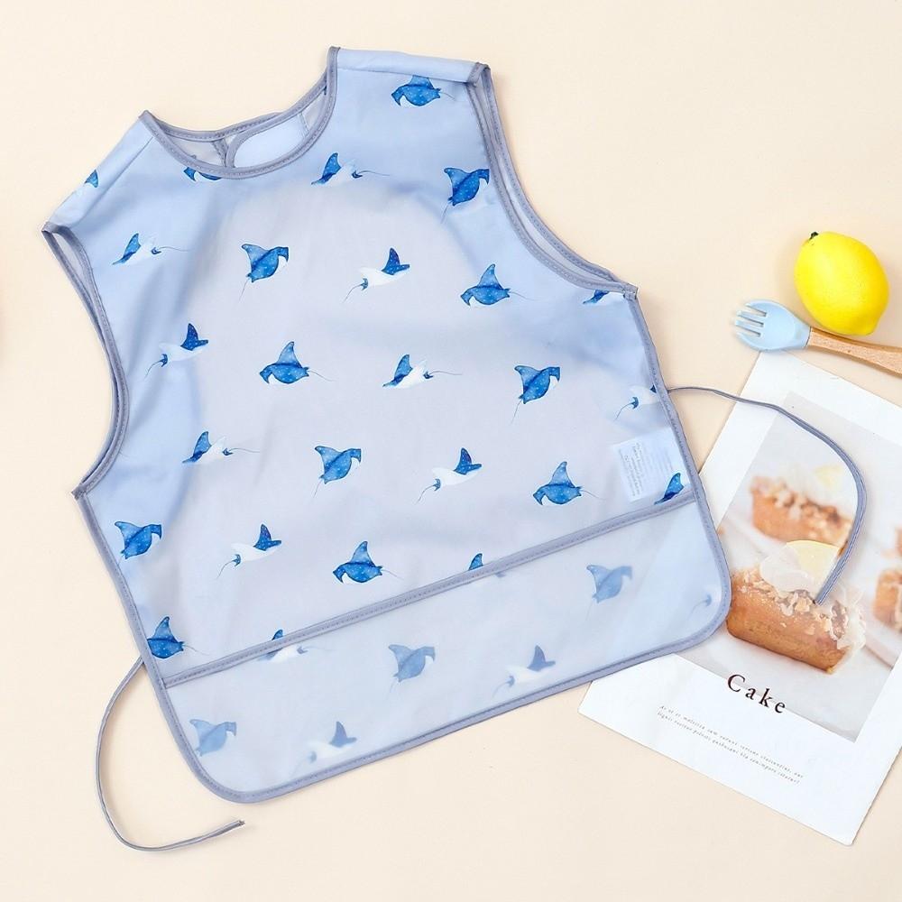 Waterproof Toddler Eating Apron Sleeveless Design Kids Smock Bib Baby Feeding Bib For Infant Girls