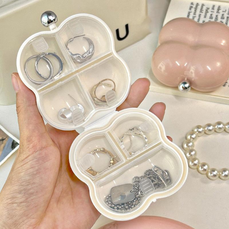 1Pc Mini Jewelry Organizer Display Travel Jewelry Case Boxes Earrings Necklace Ring Portable Jewelry Box Leather Storage