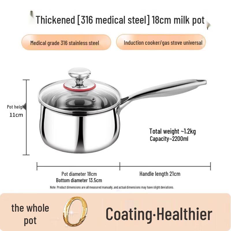 Guofeng 316 Stainless Steel Baby Food Milk Pot