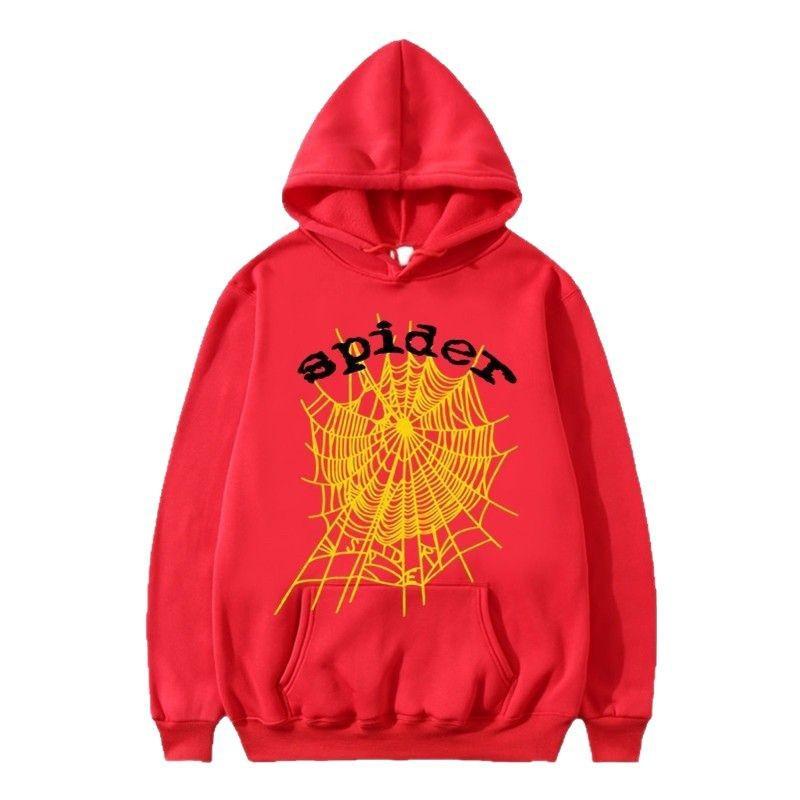 Herren Übergroßes Kapuzenpullover-Set Mit Spinnennetz-Grafikdruck Winterlich Warm Fleecegefüttert Streetwear