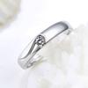 2 Stück 925 Sterling Silber Partnerringe Zirkon Für Damen Herren Exquisit Student Freundin Silber Schmuck Zubehör Hochzeit