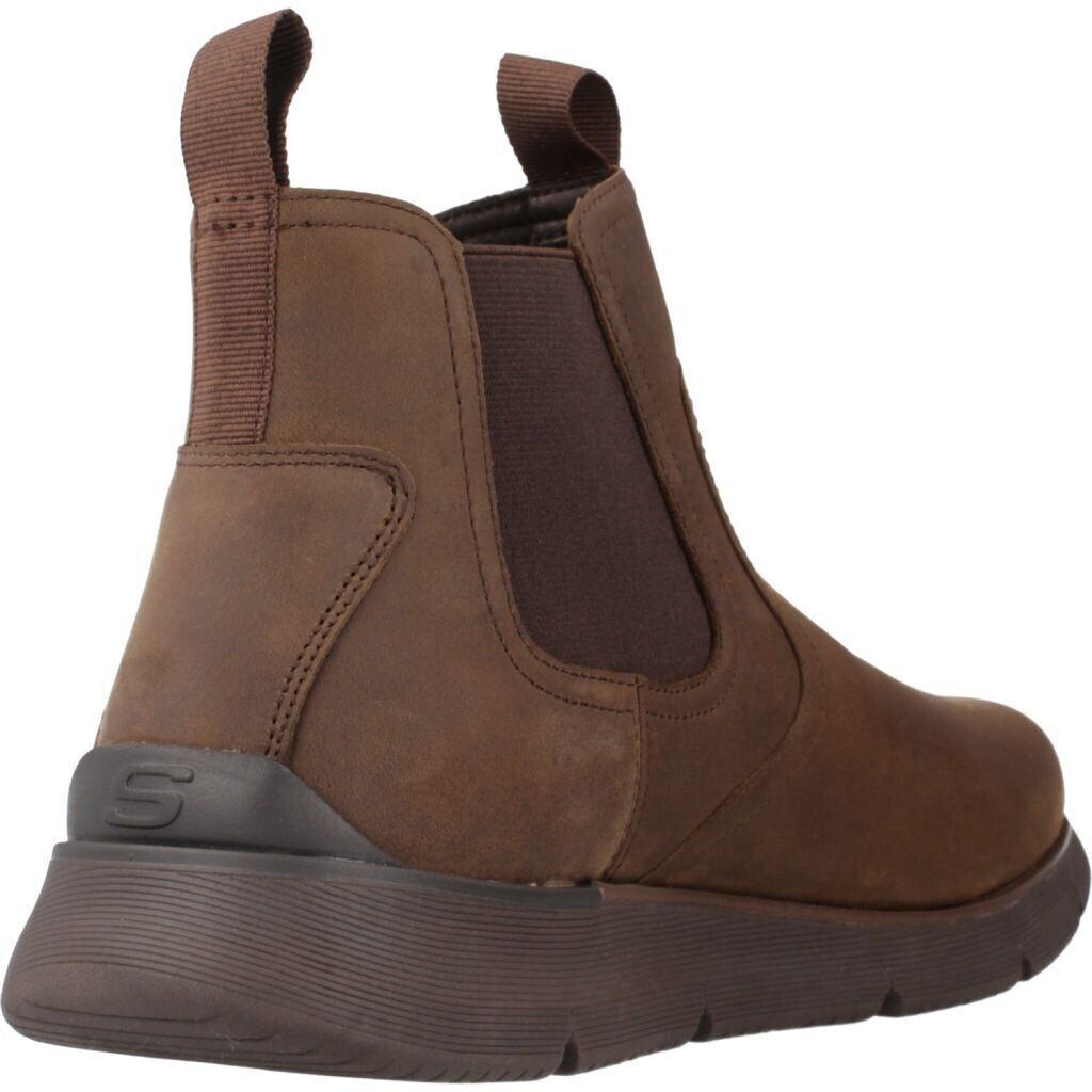 Ботинки Skechers Augustino мужские кожаные шоколадно-коричневые