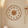 Minimalist Transparent Wood Grain Silent Wall Clock for Living Room Bedroom Kitchen Decorative Hanging Clock