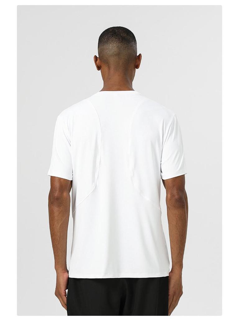 Herren Schnelltrocknendes Stretch Rundhals Slim Fit T-Shirt - Kurzarm Freizeit Outdoor Sportbekleidung