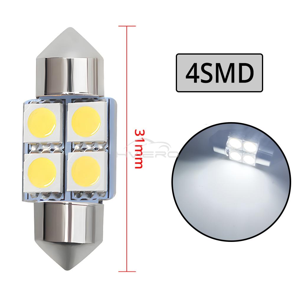 1/2/4/10PCS Auto C5w C10w License Plate LED Dome Festoon Door Lights Car Interior Trunk Reading Ceiling Lamp 5050 31/36/39/41mm