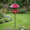 Large Capacity Bird Feeding Station Wavy Curved Petal Garden Bird Basin  Outdoor Decor