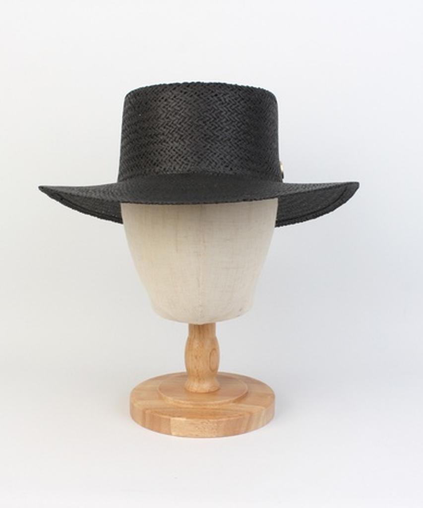 Yunibeosyeolkemiseuteuli Home Black Simple Panama Hat Panama Hat