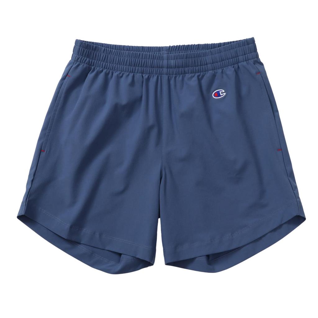 Champion Sports Shorts Stretch Shorts with Windsor Blue Women's CW-BS501, One-Point Logo,
