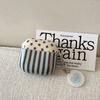 Retro Khaki Polka Dot Vertical Stripe Gloss Shell For AirPods Pro 3 New Soft Earphone Case For AirPods 1 3 4 Pro 2 With Pendant