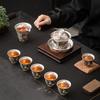 Su Shi Gilded Silver Ink Dragon Ceramic Gaiwan Tea Set