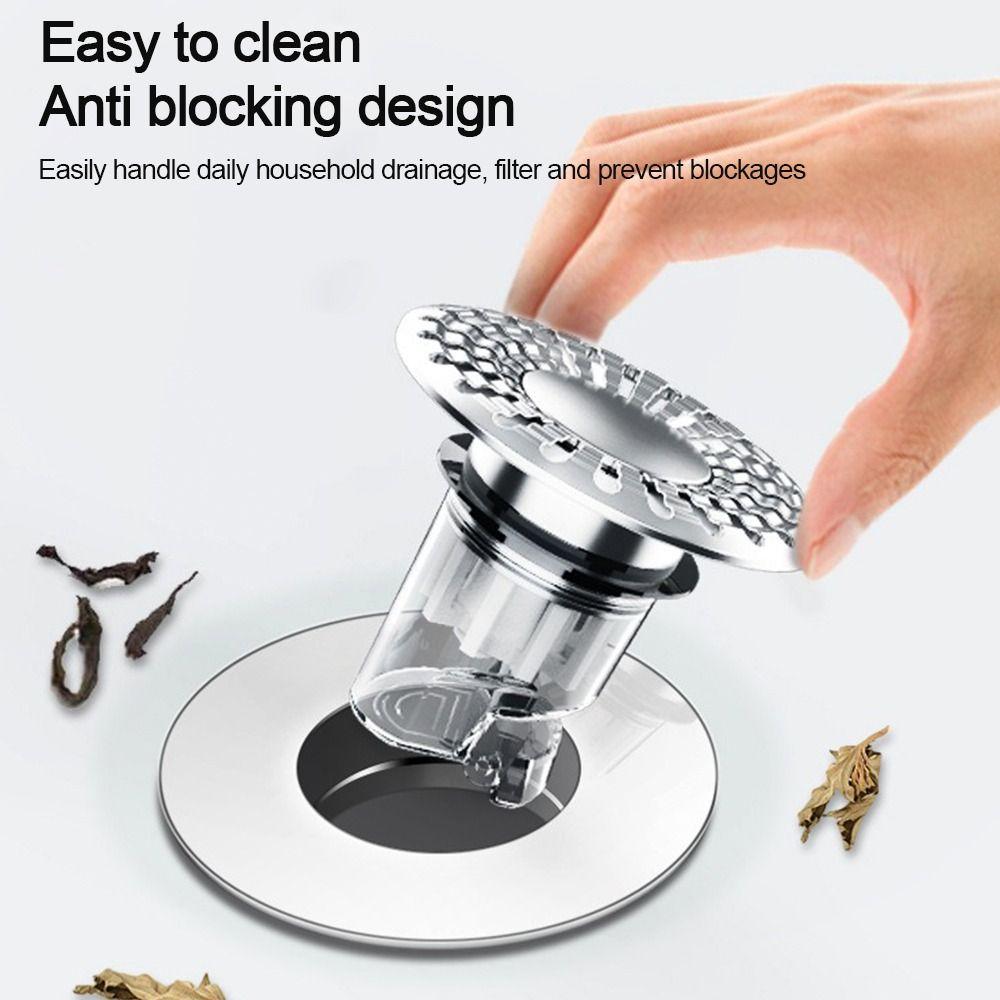 

Anti-odor Pop Up Drain Filter Plastic Washbasin Bounce Core Sink Strainer Bathroom Accessory