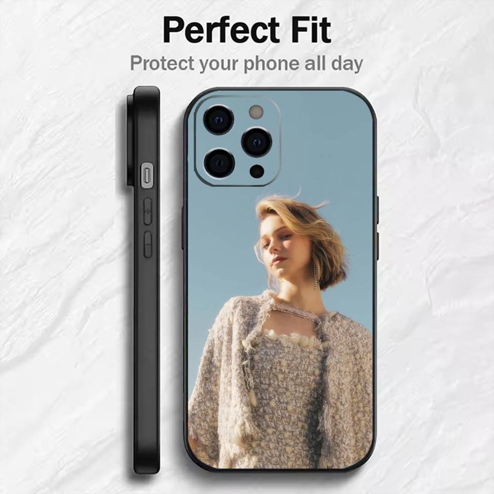 Pippa E-Emma M-Myers-S Phone Case For iPhone17,16,15,14,13,12 Plus,Max Soft Silicone Black Cover