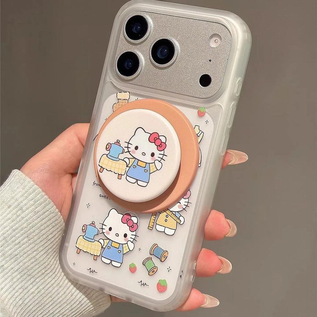 Kt Cat Is Suitable for Apple 11promax Mobile Phone Case 11plus Magnetic Suction 11 Bracket 11pro Skin Feeling 11e Creative 11
