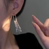 Real Gold Plated Round Chain Tassel Earrings - Light Luxury Vintage Versatile Hoop Jewelry for Women