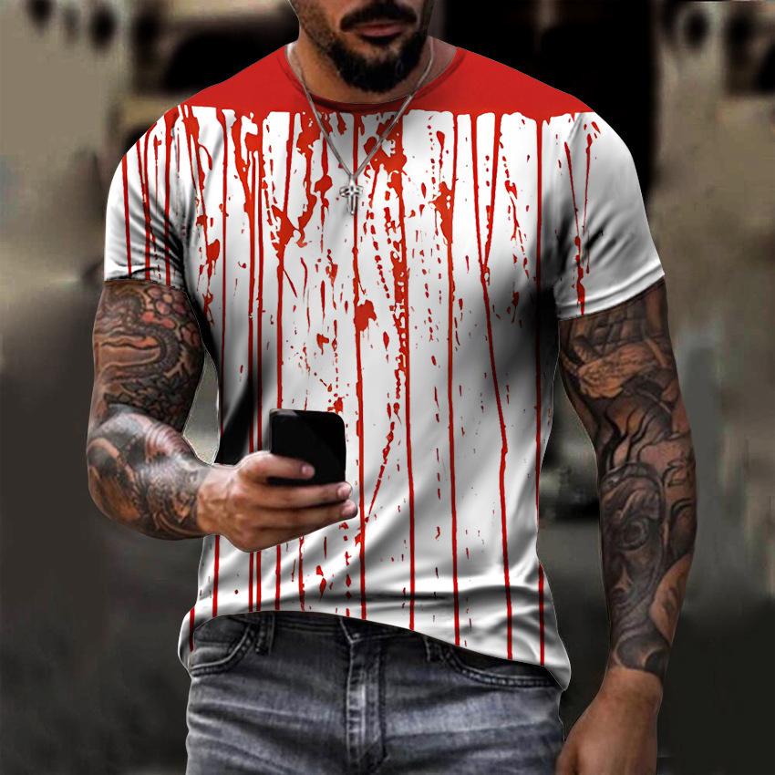 Horror Halloween T-shirts liliac sângeros 3D Print bărbați femei nou mânecă scurtă tricou supradimensionat Harajuku Y2K topuri tricouri copii îmbrăcăminte