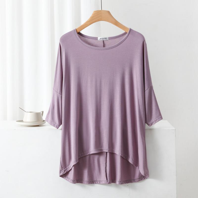Loose Three Quarter Sleeve T-shirt for Women Summer Thin Round Neck Simple Versatile Top Base Layer T-Shirts Women’s