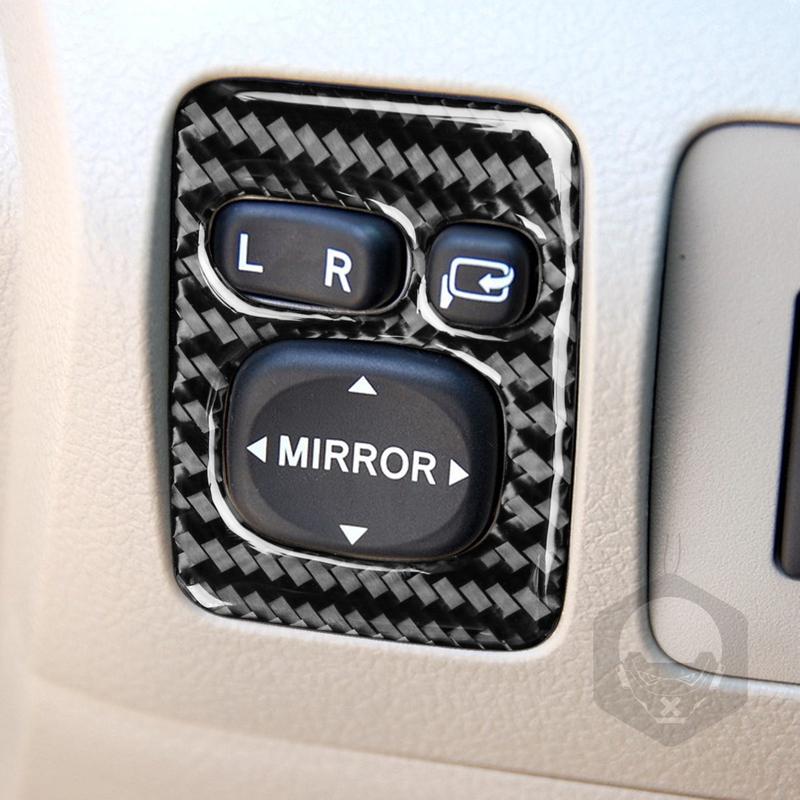 Real Carbon Fiber Car Accessories Mirror Adjustment Cover Soft Sticker For Toyota Camry 6th Gen XV40 06 2007 2008 2009 2010 2011