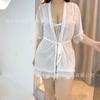 Sexy Underwear, Sexy Lace Suspender Skirt, Mesh Perspective Women's Transparent Robe, Flirting Loungewear Set