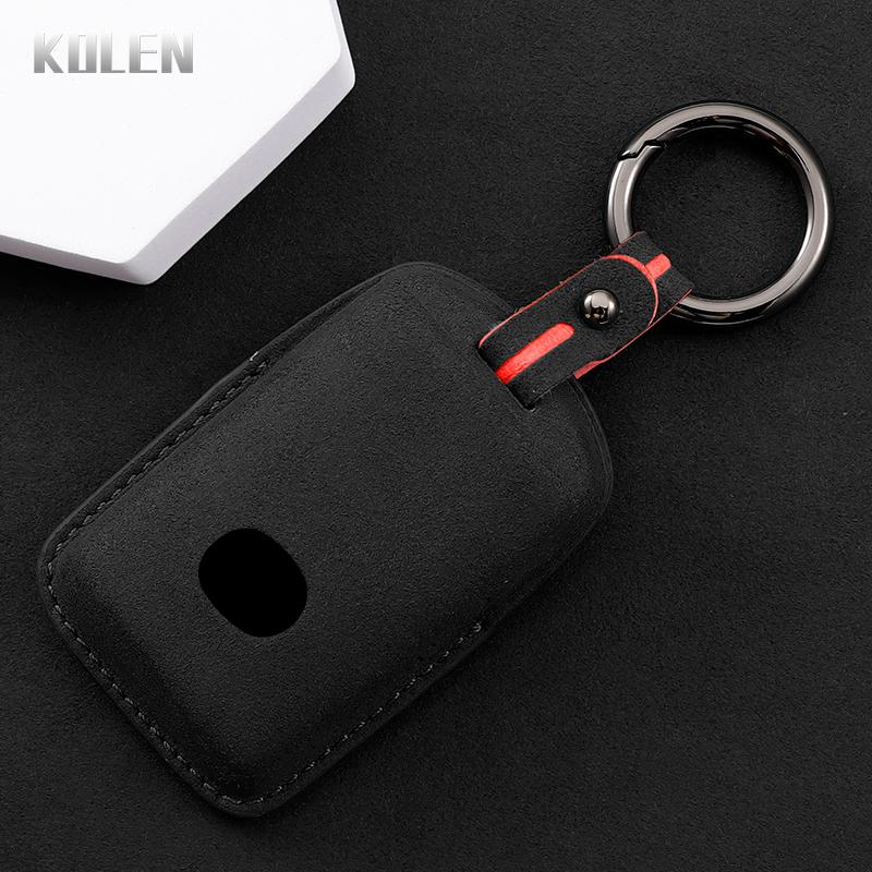 Auto Smart Key Fob Cover Case Fit For Mazda 3 6 Alexa Cx30 Cx3 Cx-3 Cx-4 Cx5 Cx-5 Cx8 Cx-8 Cx-30 Cx9 Cx-9 Mx30 Mx5 Mx-5 Genuine Leather Remote Bag