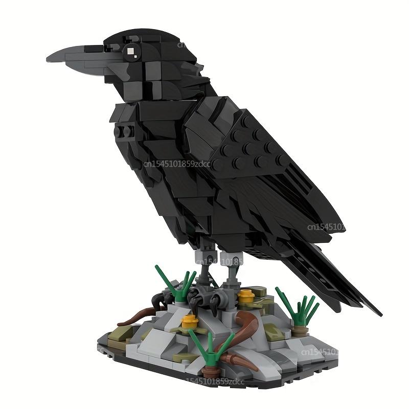 MOC Animal Bird Raven Kingfisher Feral Pigeon Model Building Blocks Set Robin Eagle Assembly Bricks Toys Birthday Xmas Gifts