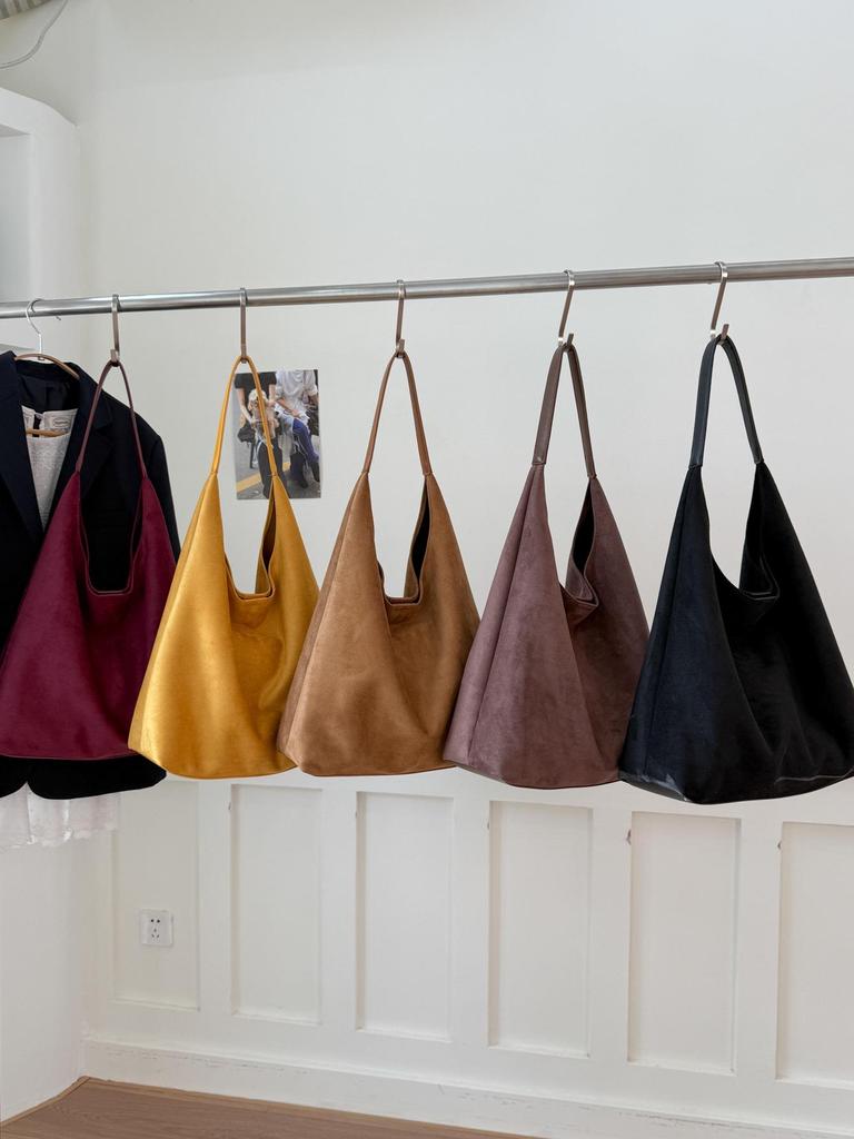 Harajuku Women's Canvas Tote Bag - Large Capacity, Solid Color, Crossbody & Mother-Child Style