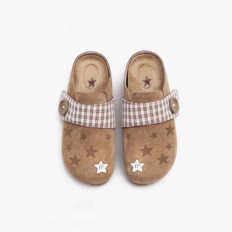 

Баотоу шлепанцы женские летние новые ленивые на толстой подошве Бокен полушлепанцы повседневные универсальные крутые шлепанцы 40 коричневый