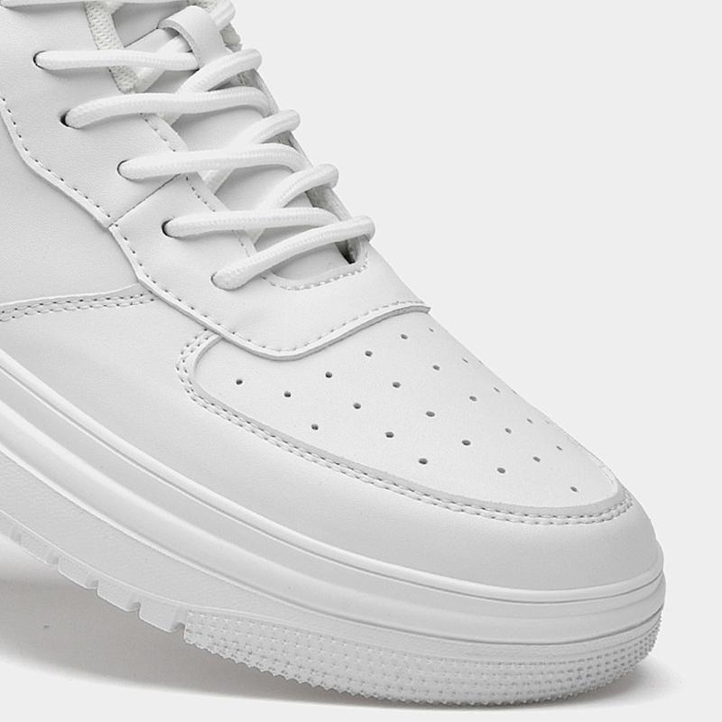 2025 Nuove Scarpe Aumenta Altezza per Uomo 8cm Sneakers Elevator Invisibili Pelle Bianca Sport Zapatillas De Hombre Taglia Grande 46
