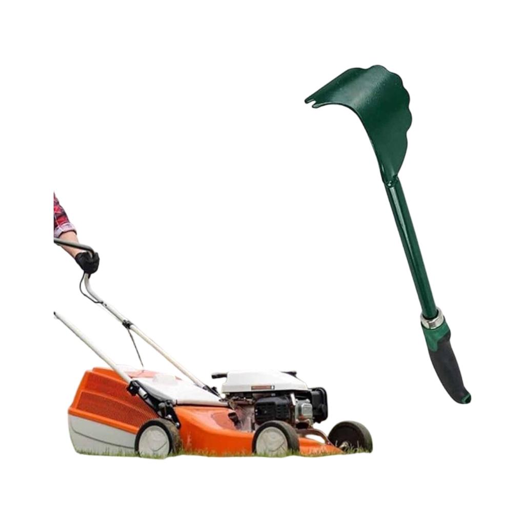 Universal Lawn Mower Grass Guide Attachment Durable Steel Debris Guard with Ergonomic Handle for Outdoor Yard Maintenance