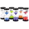 Smilerain 6-piece Set Sand Timer Colorful Desktop Interior (1 Minute 3 Minutes 5 10 15 30 Minutes) 9.8x4.3cm Suitable Cooking Baking Games