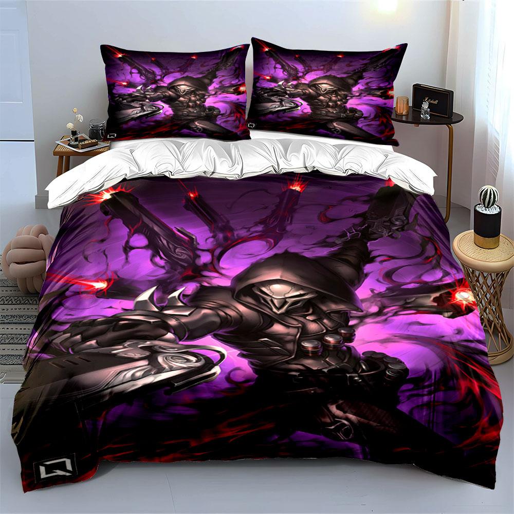 Hooded figure with guns. Bedding sets Duvet cover sets Duvet covers Pillowcases(1*Duvet Cover 2*Pillowcases without duvet insert)