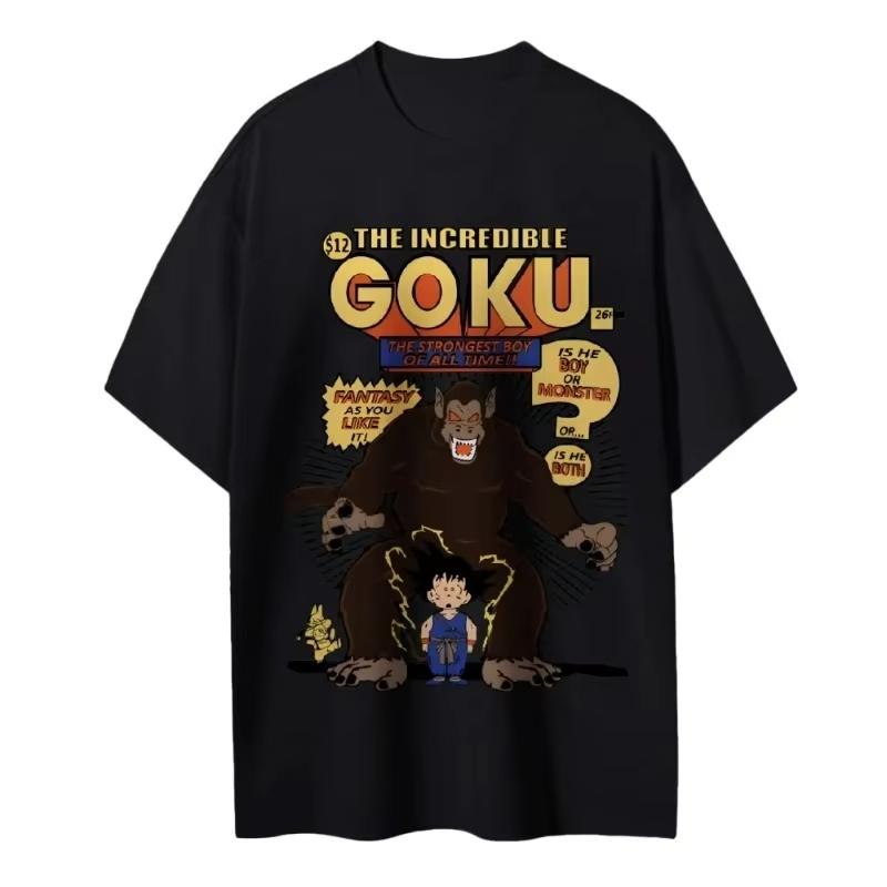 2026 new Dragon Ball Tshirt Goku Japanese anime summer shortsleeved personalized print S