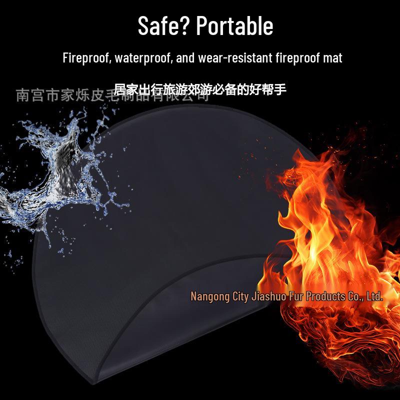 

Огнестойкий коврик для барбекю на открытом воздухе: Высокотемпературная теплоизоляция для костровищ и печей 11 inches (28 cm) Black чёрный