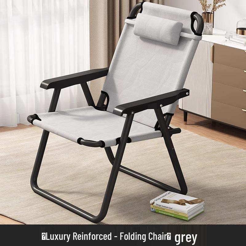 Lunch Break Siesta Folding Recliner: Comfortable Home & Office Chair with Backrest for Dorms and Balconies