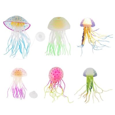 Ornement Décoration Méduse en Silicone pour Aquarium Méduse Artificielle Animée