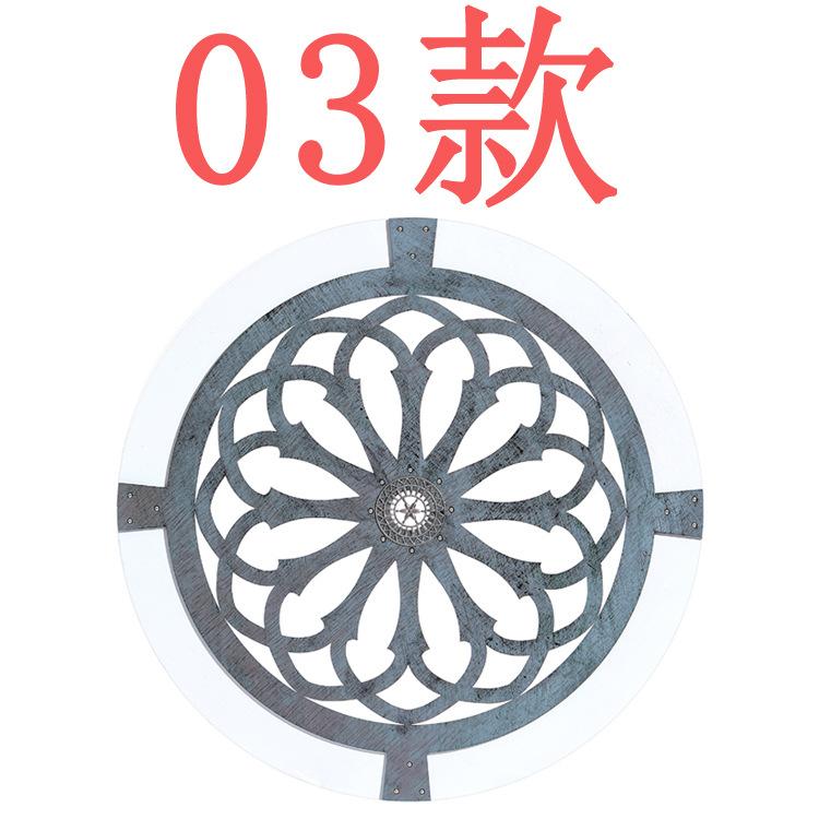 Round Wooden Wall Art  Handmade Carved Decorative Panel Unique Floral Home Decor Stylish Living Room Hanging Ornament