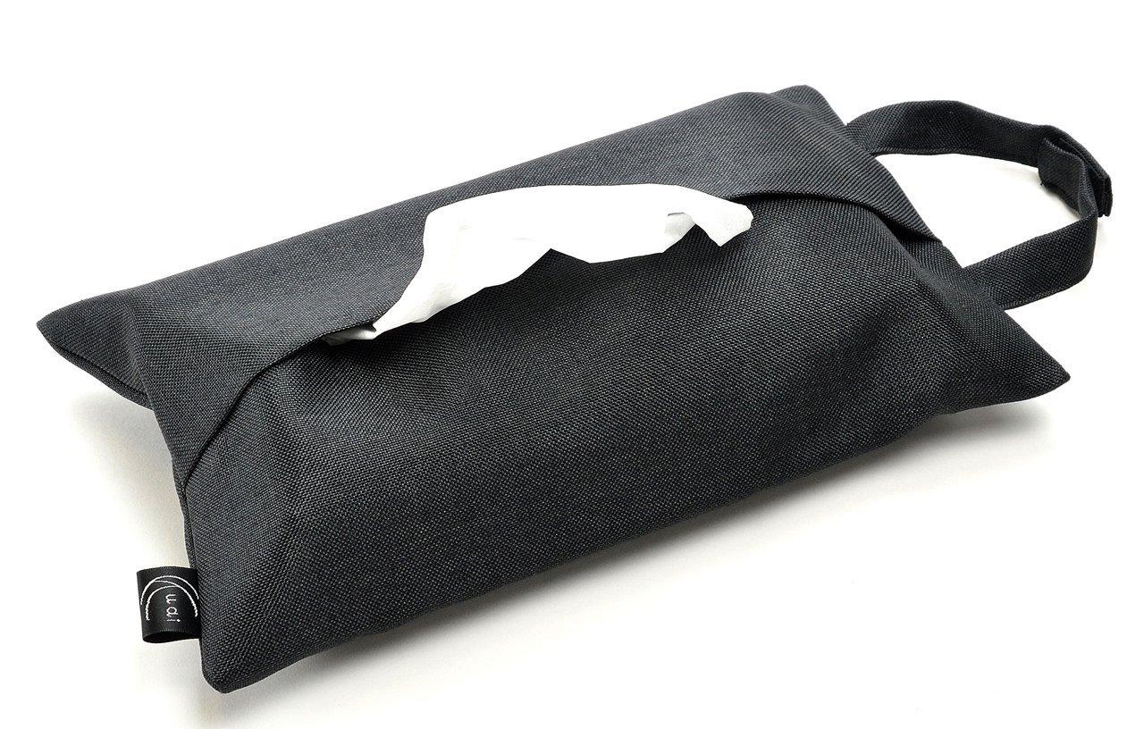 Kuai Car Tissue Tissue Tissue Nordic Available in Various Convenient Horizontal Fits Simple Design Case, Holder, Cover, Water-Repellent Fabric, чёрный