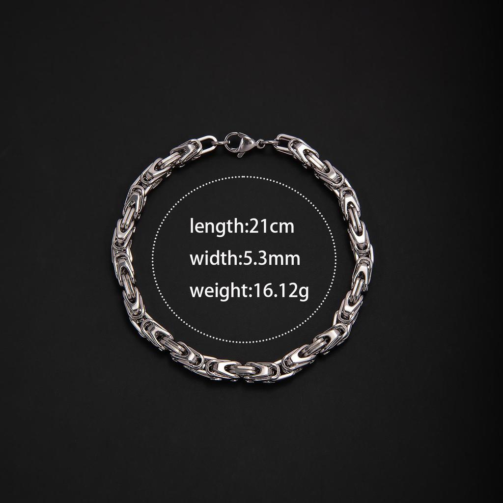 Rhombus Emperor Stainless Steel Bracelet - High-end Trendy Fashion Chain