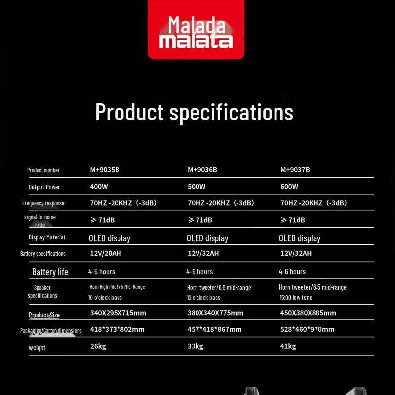 Malata New Juding Portable Trolley Speaker with Wireless Mic