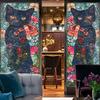 European Retro Church Window Film Self-Adhesive Creative Cat Art Painting Stained Glass Film Home Decor Privacy Stickers