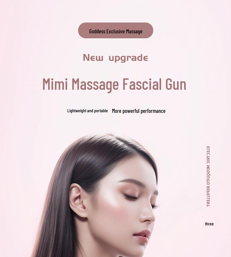Rechargeable Mini Electric Fascia Massage Gun with Screen Display