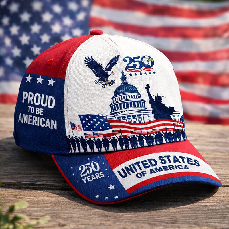 D Print Independence Day Commemorative Sunshade Baseball Cap Outdoor Cap Non-embroidered