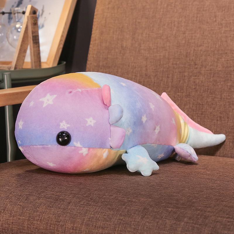 Plush Hexagonal Soft Salamander & Dinosaur Fish Throw Pillow Doll