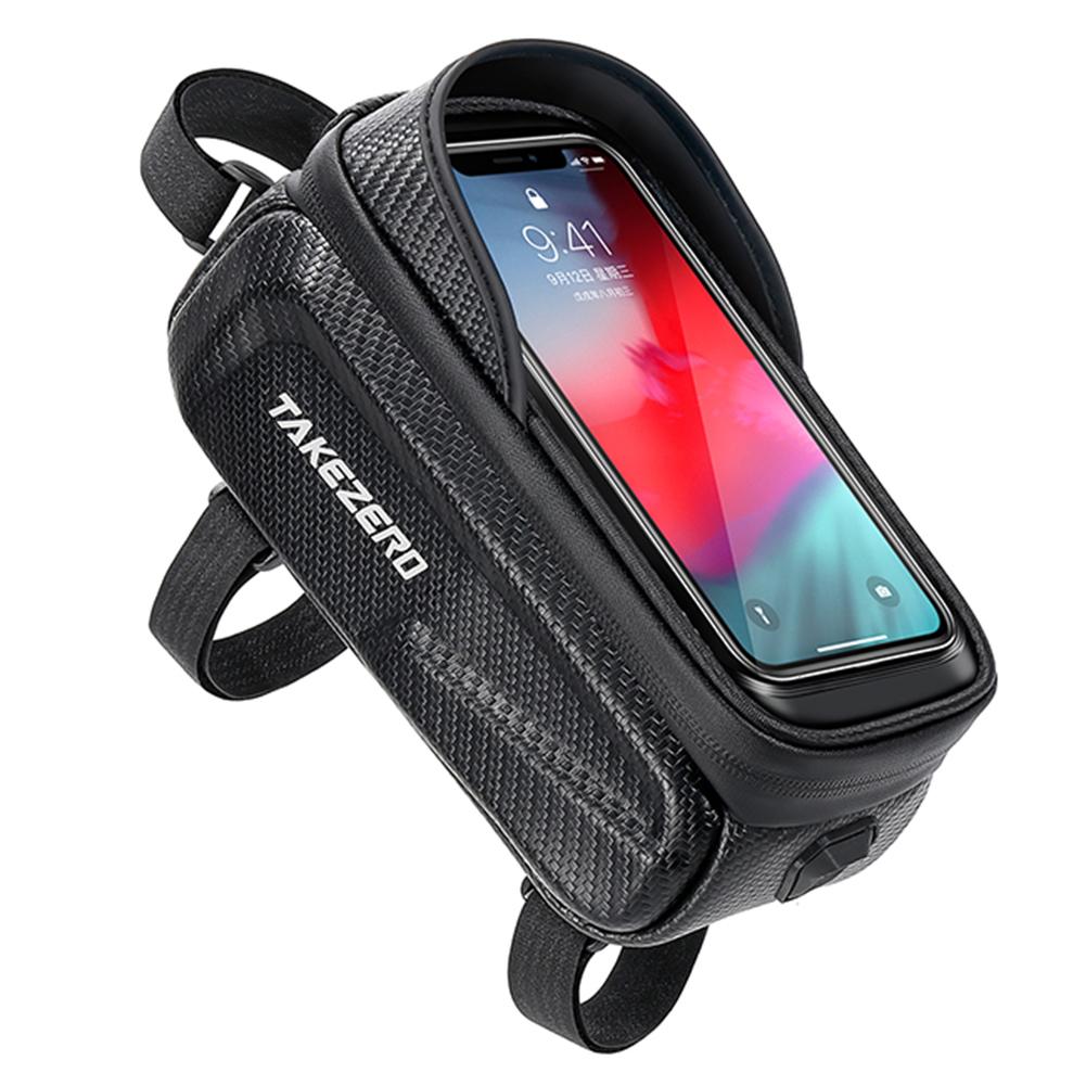 RZAHUAHU Bicycle Bag Waterproof Touch Screen Cycling Bags MTB Bike Top Front Tube Frame Bag 7.0inch Phone Case Bike Accessories