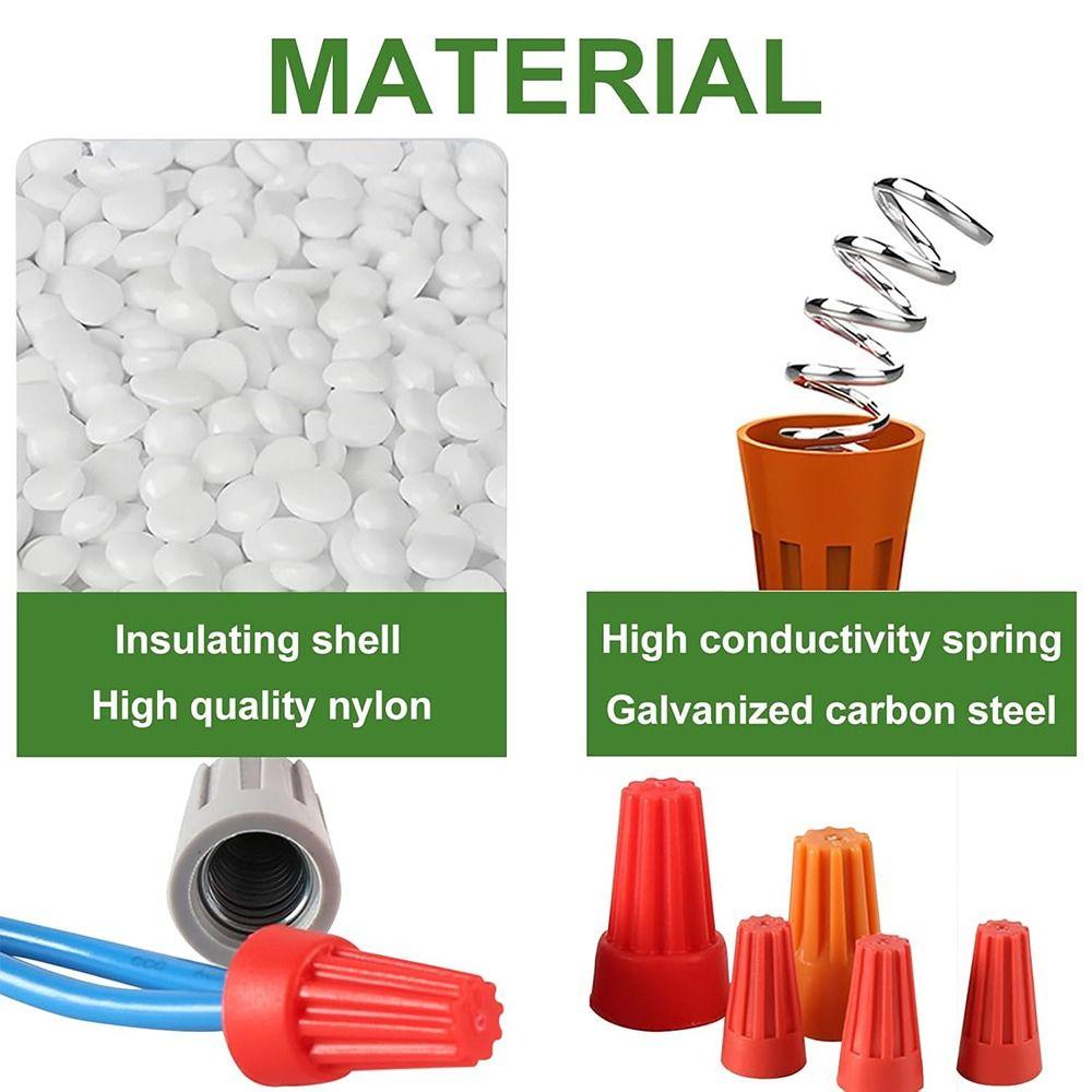 Nylonové drátové konektory, matice, barevné otočné krytky, matice, spirálové krimpovací krytky, elektrické...