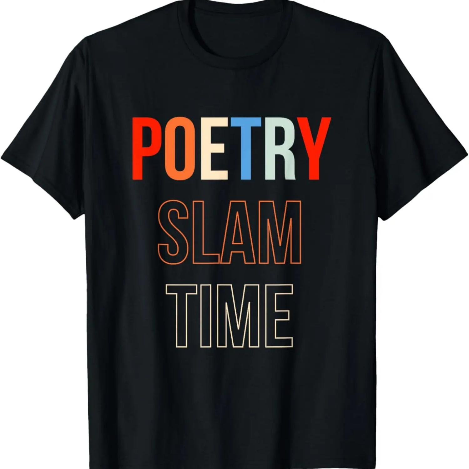 

Poetry Slam Time Poet Poem T-Shirt XXXXXL чорний